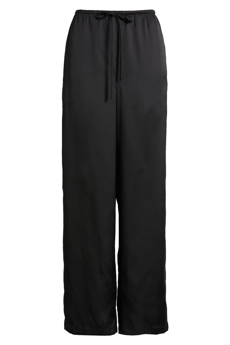 Damani Wide Leg Drawstring Pants, Alternate, color, BLACK