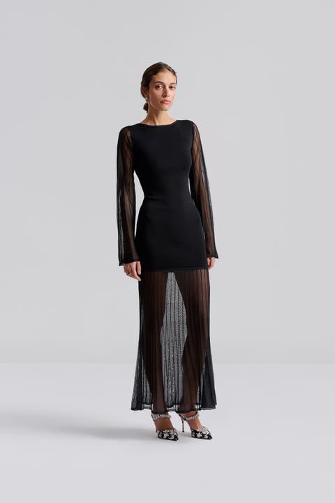 Haisley Sheer Knitted Maxi Dress