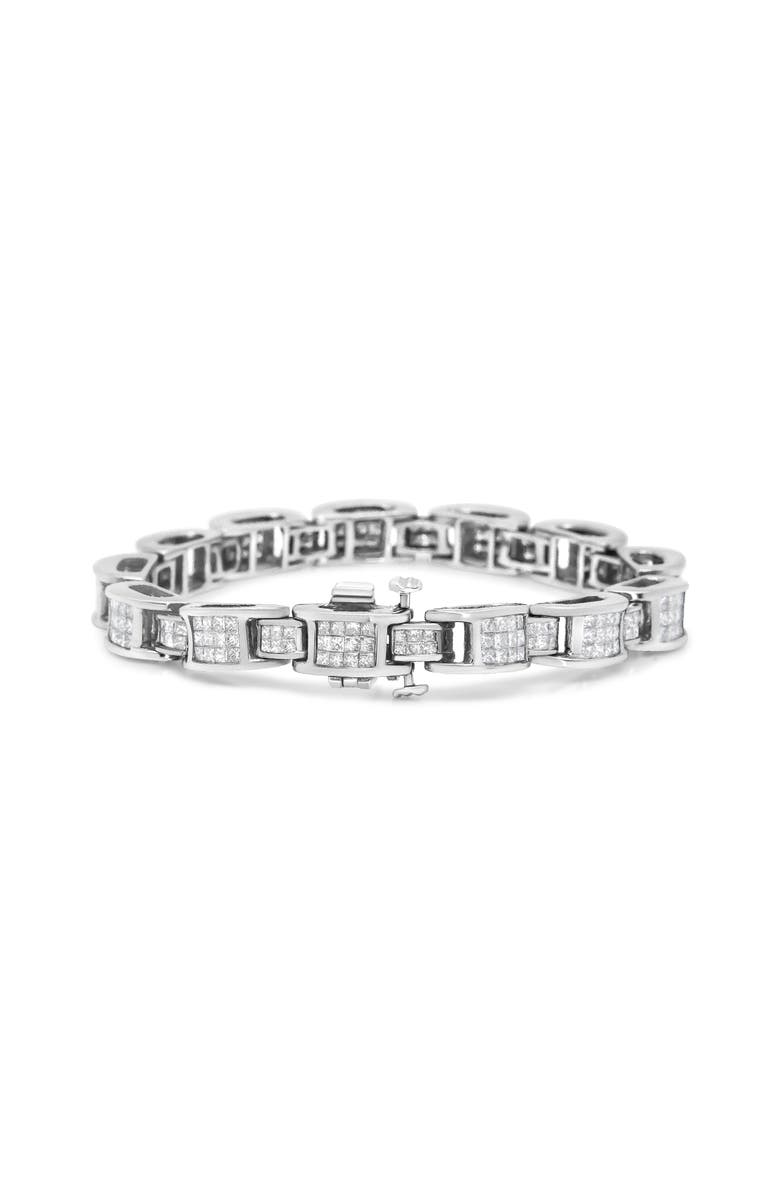 Haus of Brilliance 14K White Gold 5.0 Cttw Diamond "D" Shaped Links Tennis Bracelet, Alternate, color, White