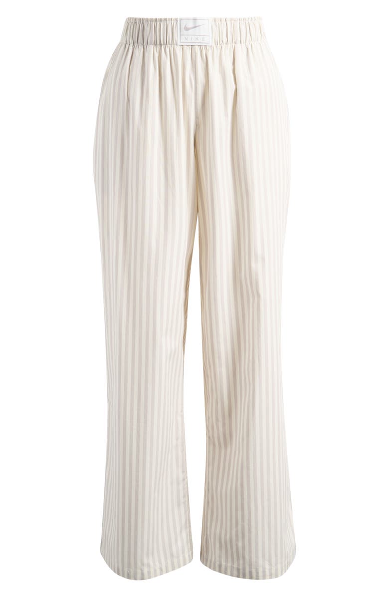 Nike Sportswear Stripe Poplin Pants, Alternate, color, College Grey/ Sail/ Black