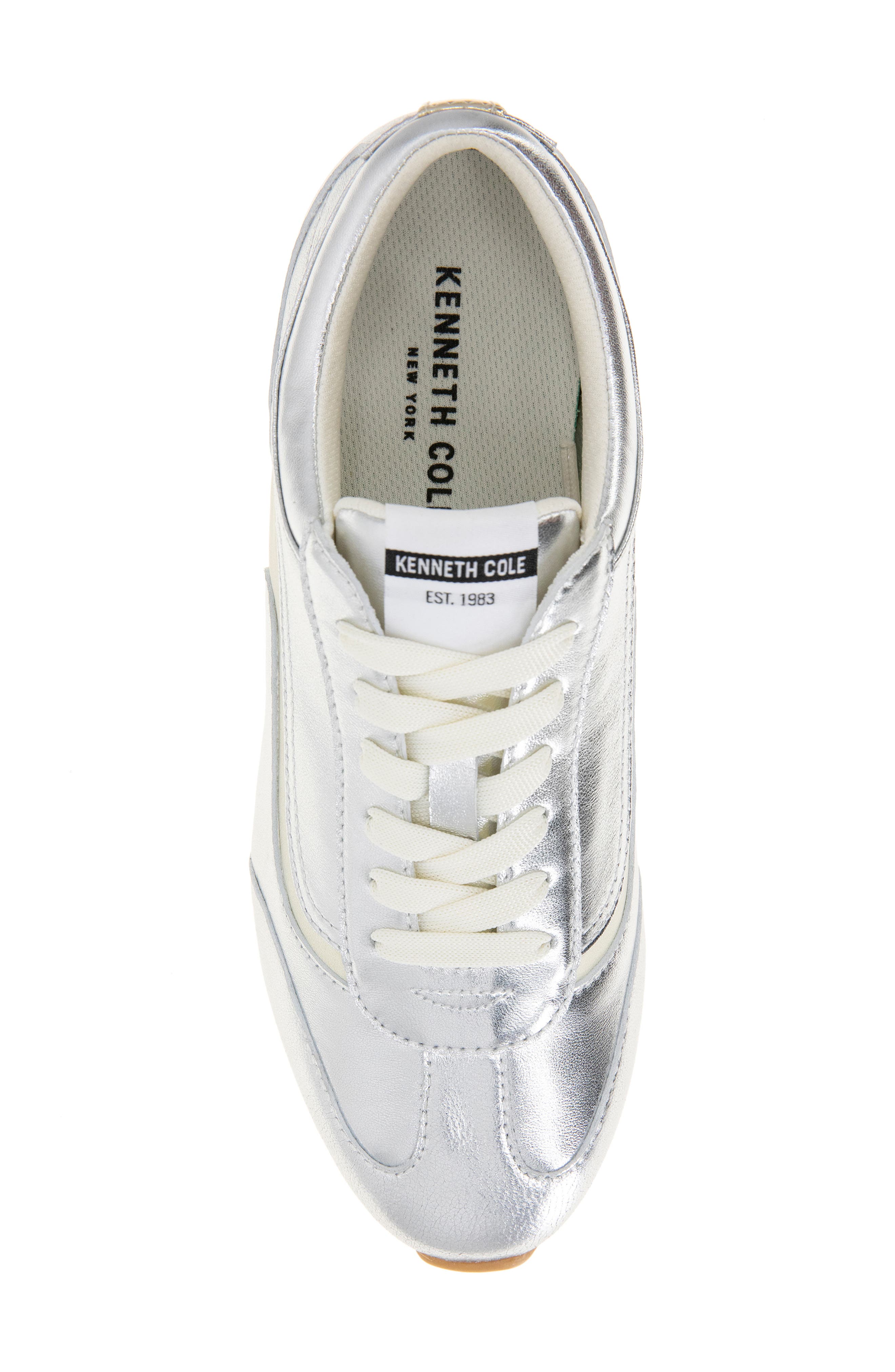 Kenneth Cole Alma Sneaker, Alternate, color, Silver Leather