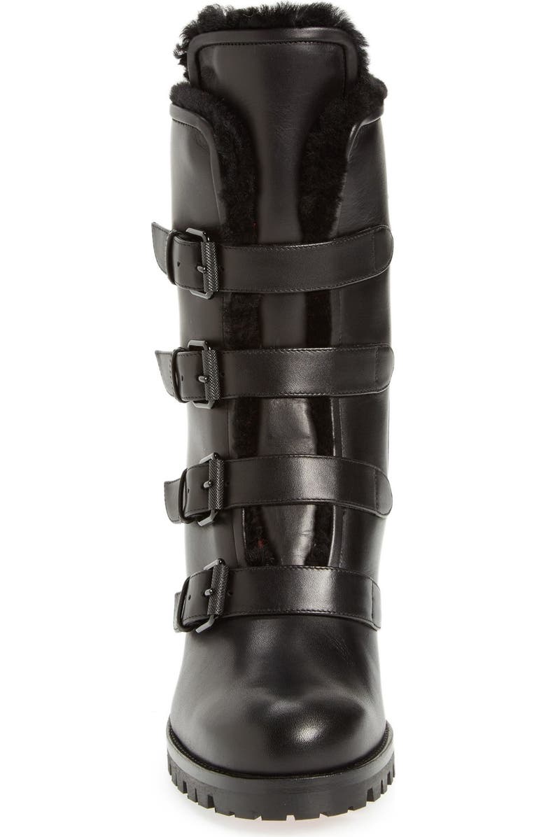 Christian Louboutin 'Glorymount' Studded Buckle Boot, Alternate, color,