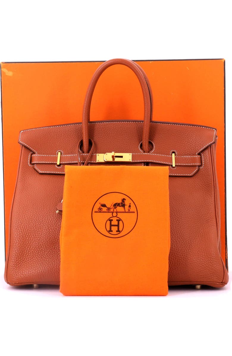 Pre-Owned Hermes Birkin Handbag Brown Clemence with Gold Hardware 35, Alternate, color, Etrusque