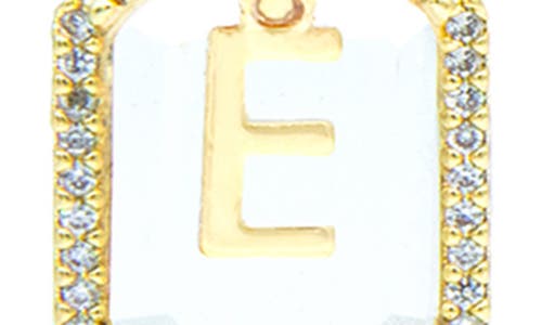 La Meno Crystal Letter Square Pendant Necklace