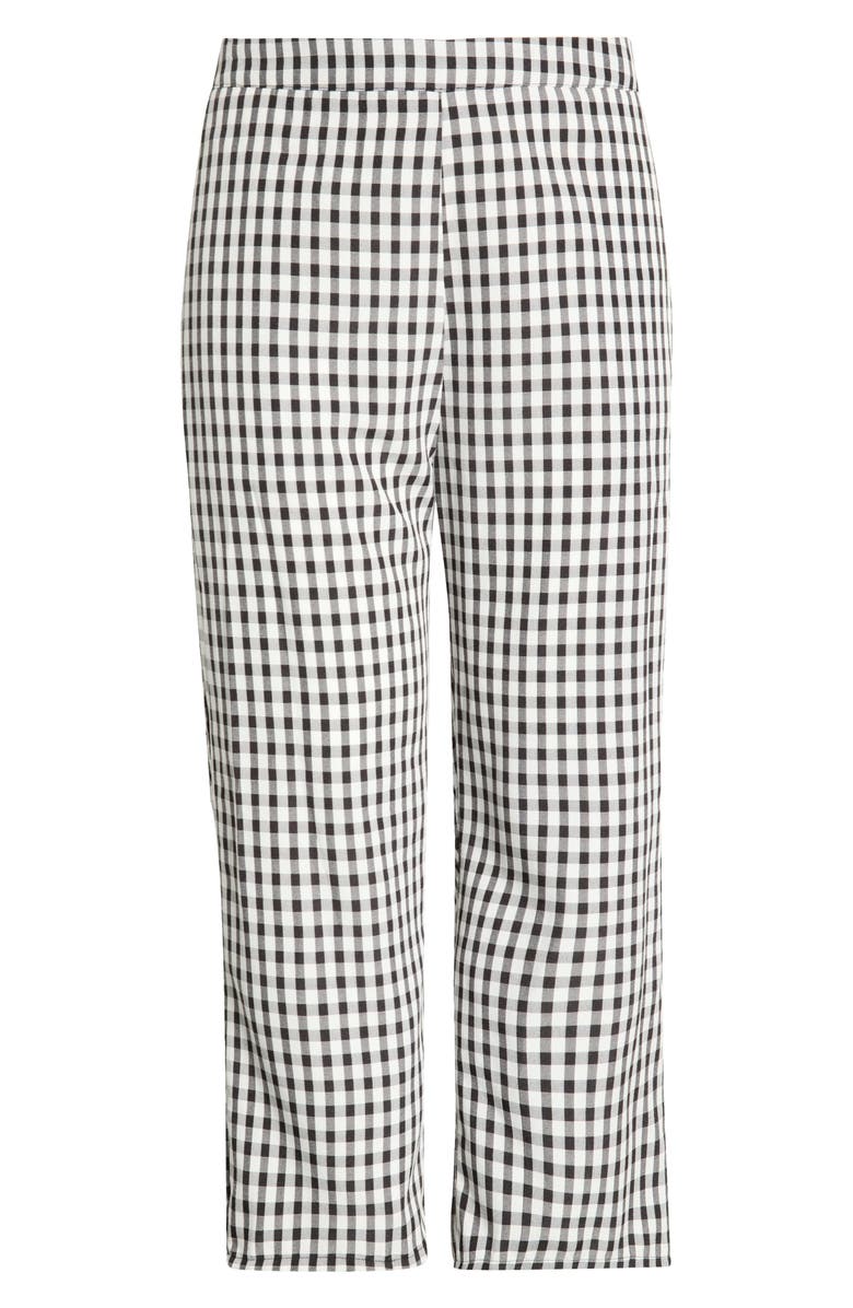 SUGARLIPS Doverly Checker Gill Capri Pants, Alternate, color, Black-White