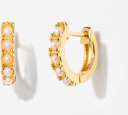 Little Sky Stone Birthstone Huggies