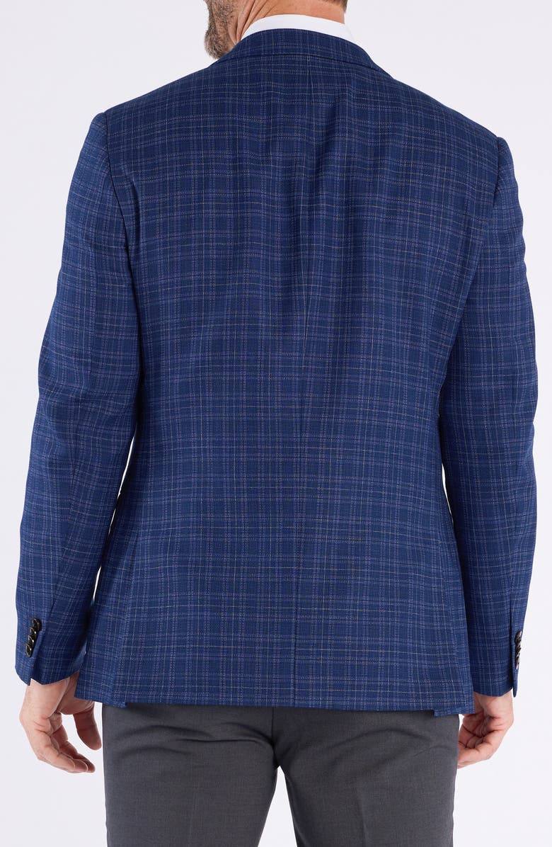 CRICKETEER Plaid Wool Blend Sport Coat, Alternate, color, Navy