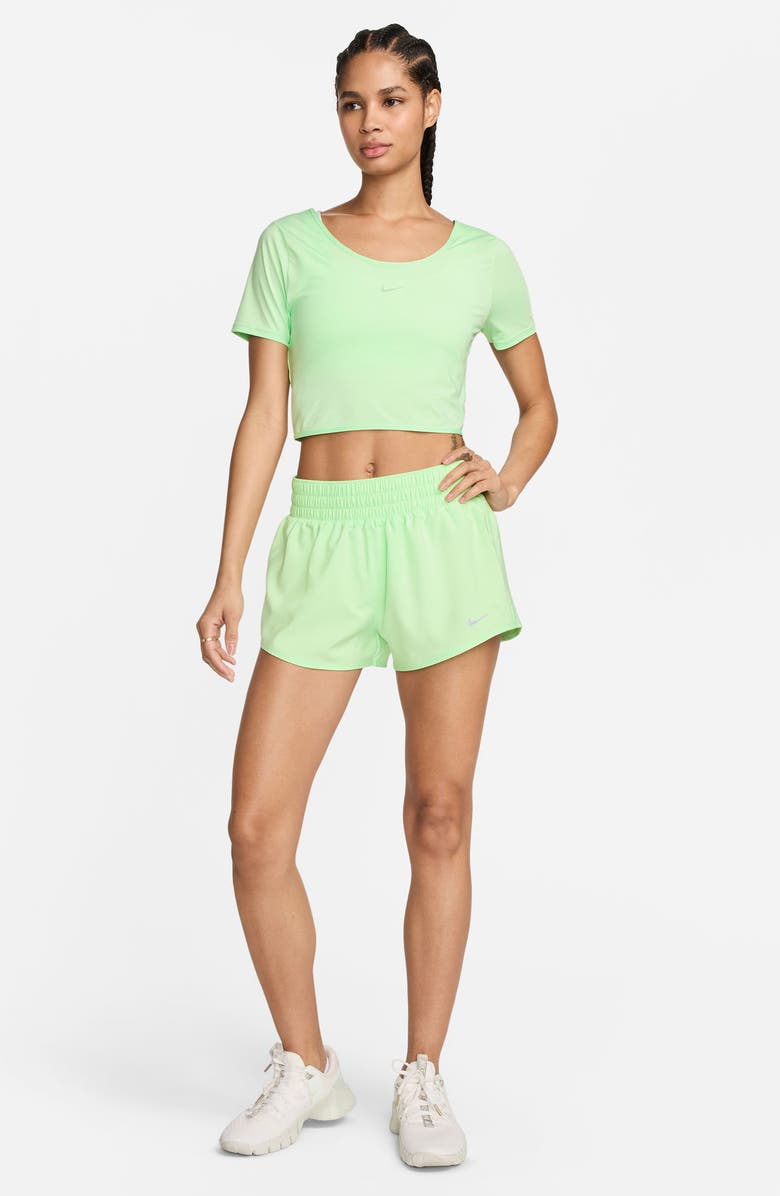 Nike Dri-FIT Mid-Rise 3-Inch Brief-Lined Shorts, Alternate, color, 376 Vapor Green/Reflective Silv