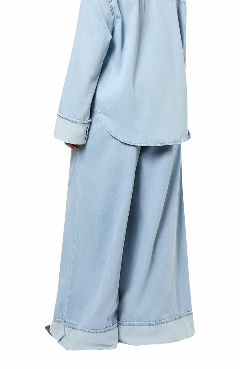 WeWoreWhat High Waisted Pleated Super Wide Leg Pant, Alternate, color, 