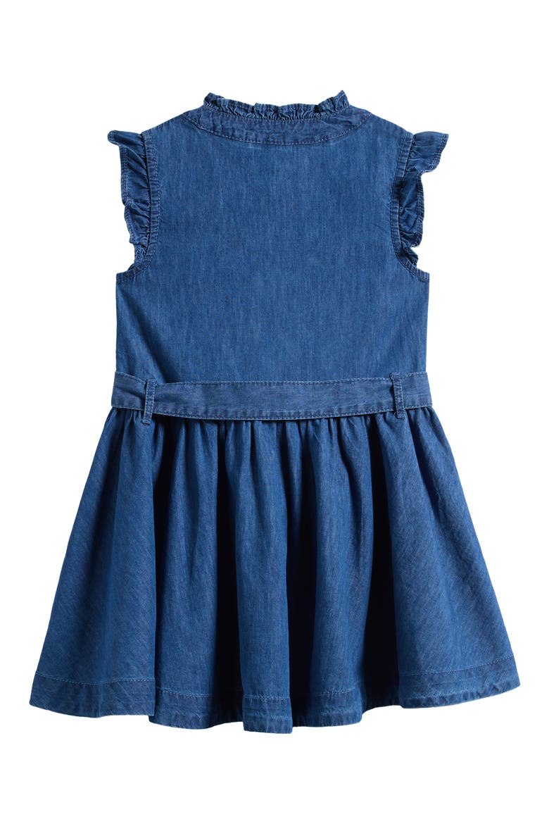 Kids' Ruffle Denim Dress, Alternate, color, MID VINTAGE