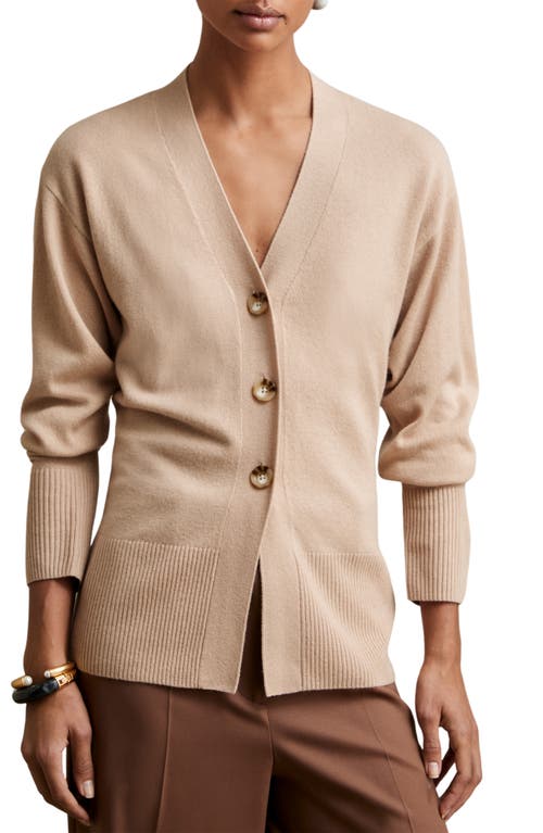 Reiss Tyle Wool & Cashmere Blend Cardigan In Neutral