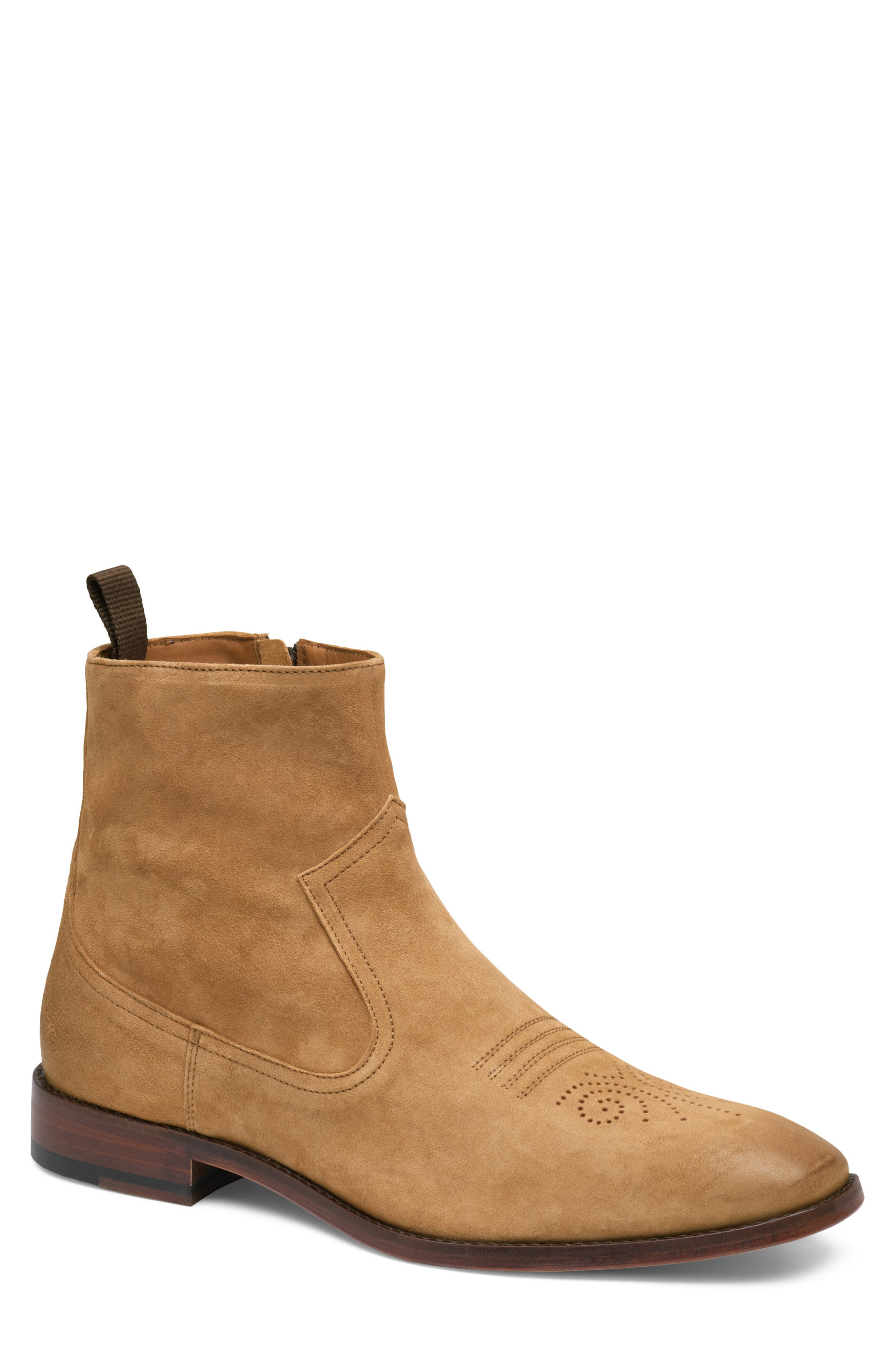 Arrister Western Boot, Main, color, TAN ITALIAN SUEDE