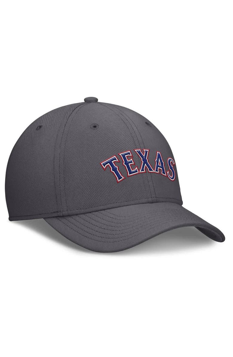 Nike Men's Nike  Gray Texas Rangers Swoosh Performance Flex Hat, Alternate, color, 