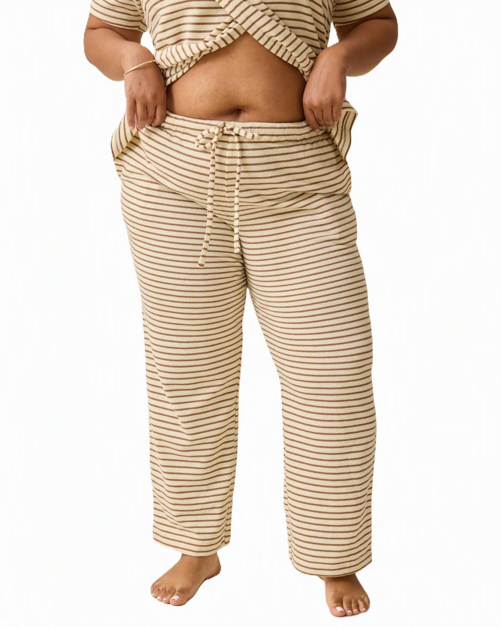 selected Ivory Chocolate Stripe