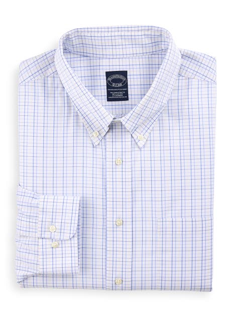 Big & Tall Non-Iron Tattersall Grid Dress Shirt