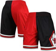 Mitchell & Ness Men's Mitchell & Ness Black/Red Chicago Bulls Hardwood Classics 1997 Split Swingman Shorts