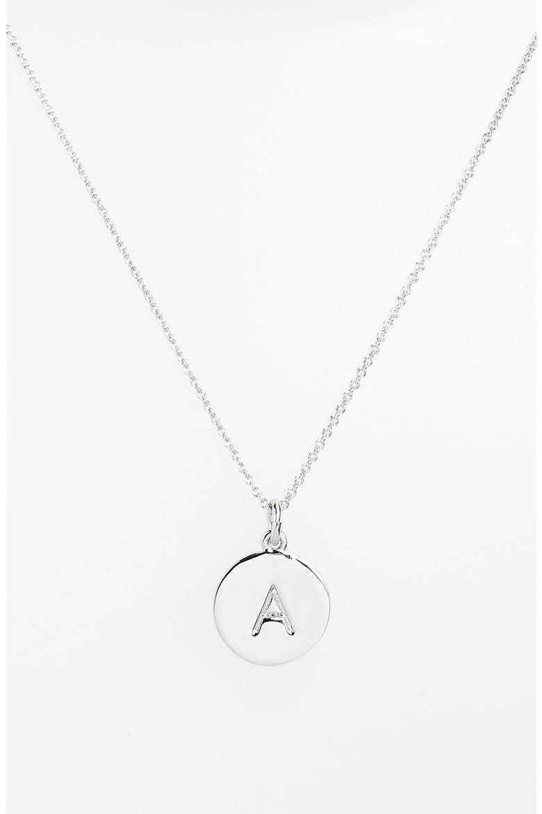 'one in a million' initial pendant necklace, Main, color, SILVER A