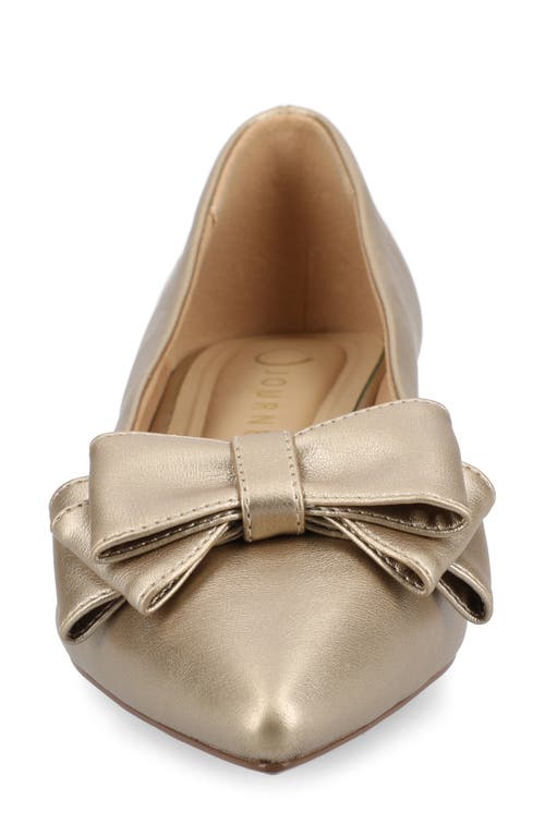 JOURNEE COLLECTION JOURNEE COLLECTION OPHELIA BOW POINTED TOE FLAT 