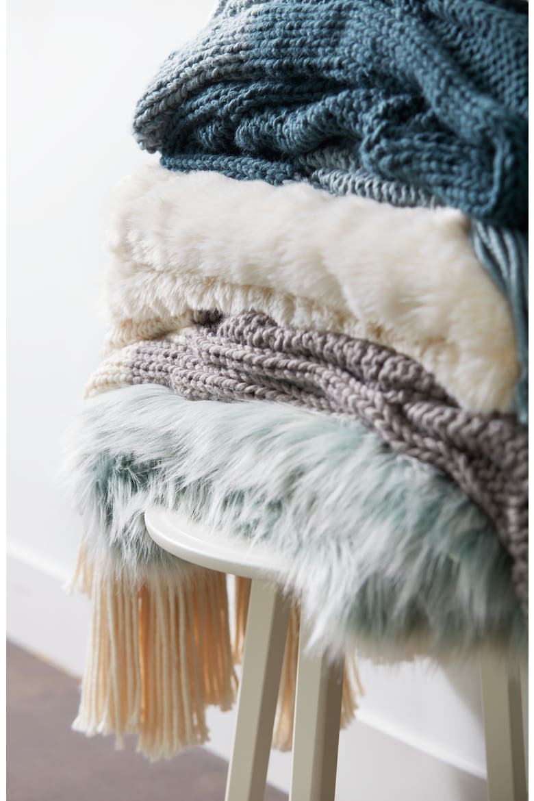 Jersey Rope Ribbed Throw Blanket, Alternate, color, GREY ONYX