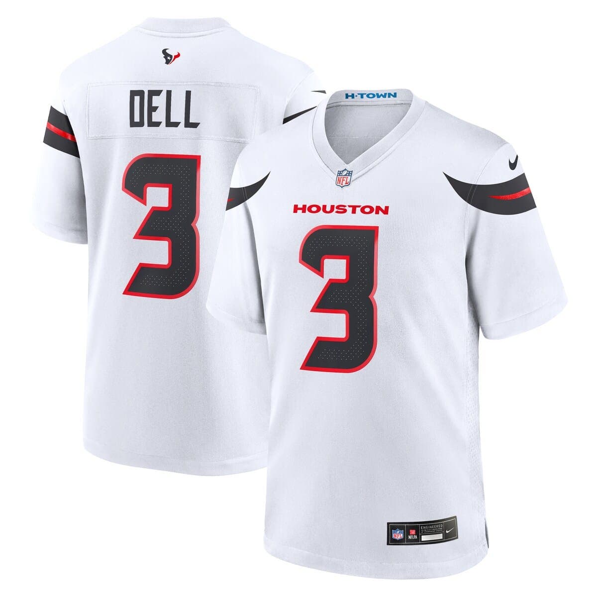 Men's Nike Tank Dell White Houston Texans Game Jersey (Men
