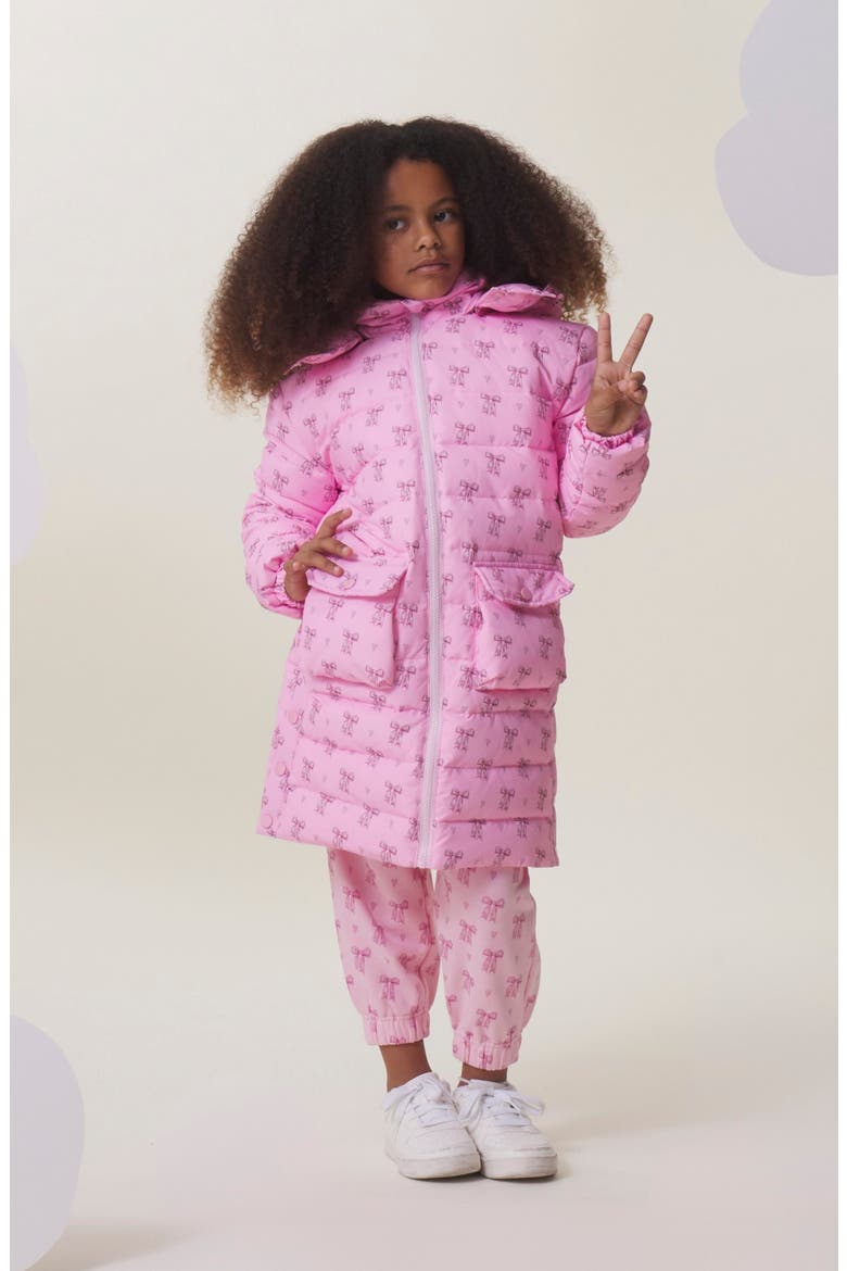 Kids' Logan Puffer Coat, Alternate, color, CANDY PINK BOW