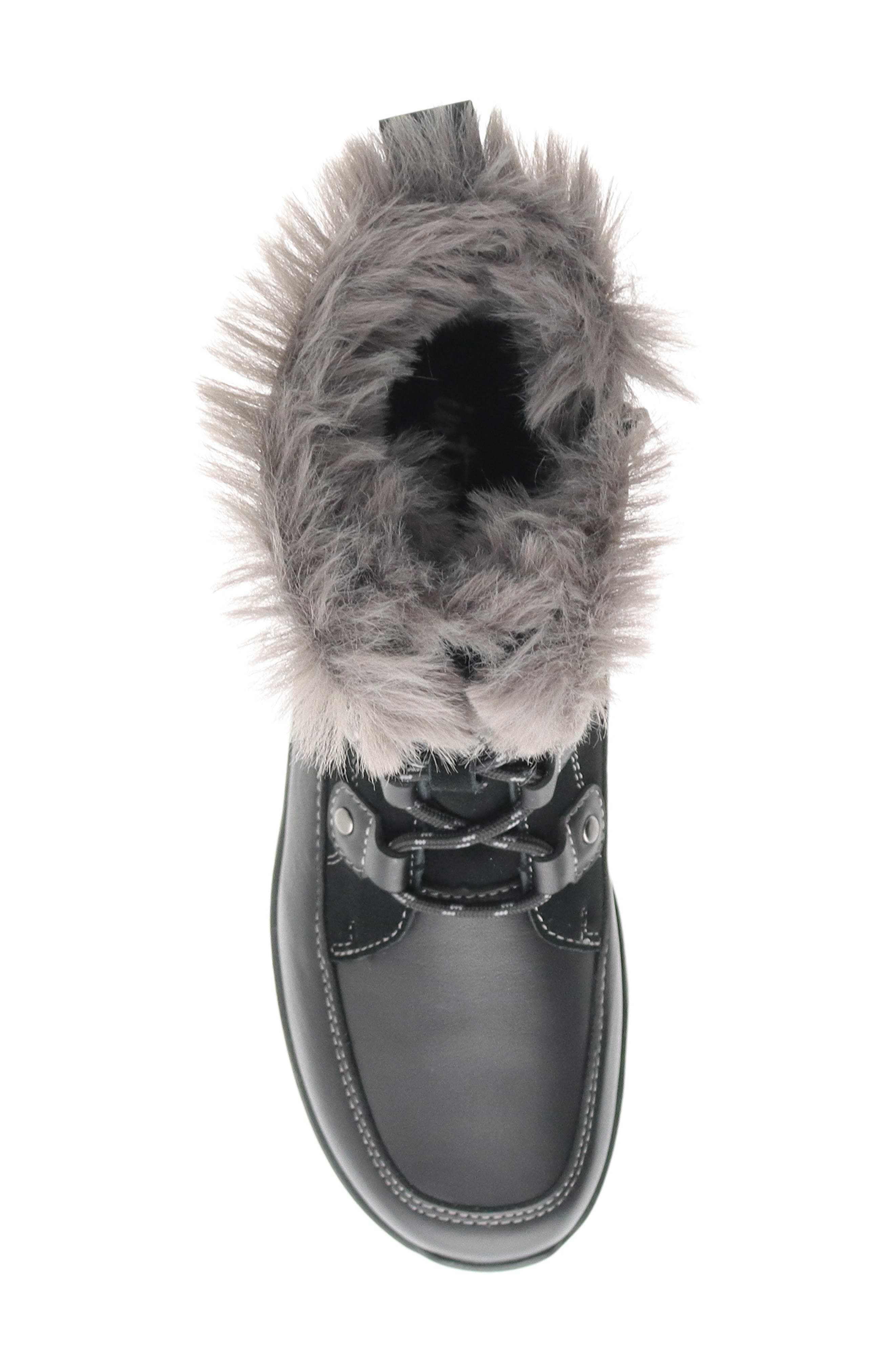 Propét Dulcie Faux Fur Trim Bootie, Alternate, color, Black