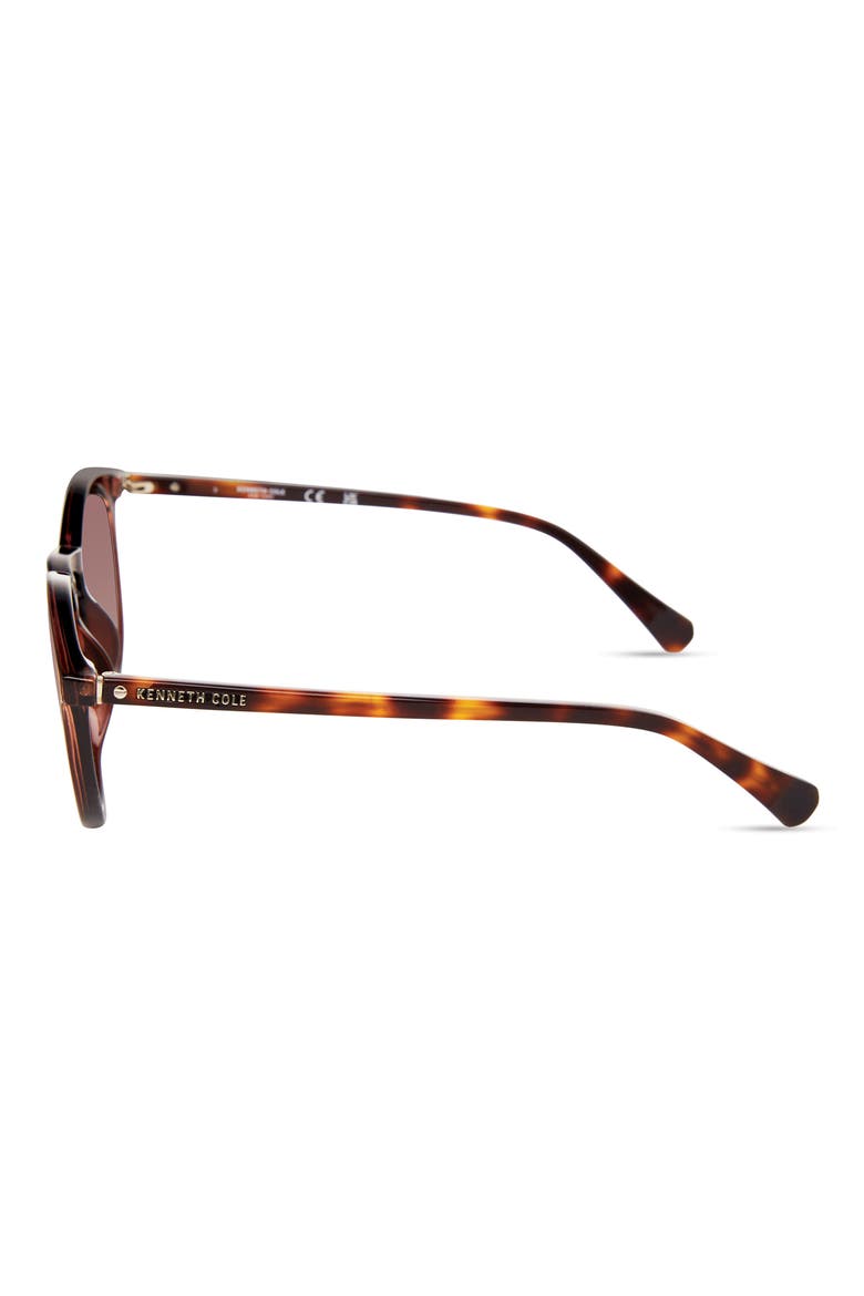 48mm Round Sunglasses, Alternate, color, SHINY DARK BROWN / BROWN