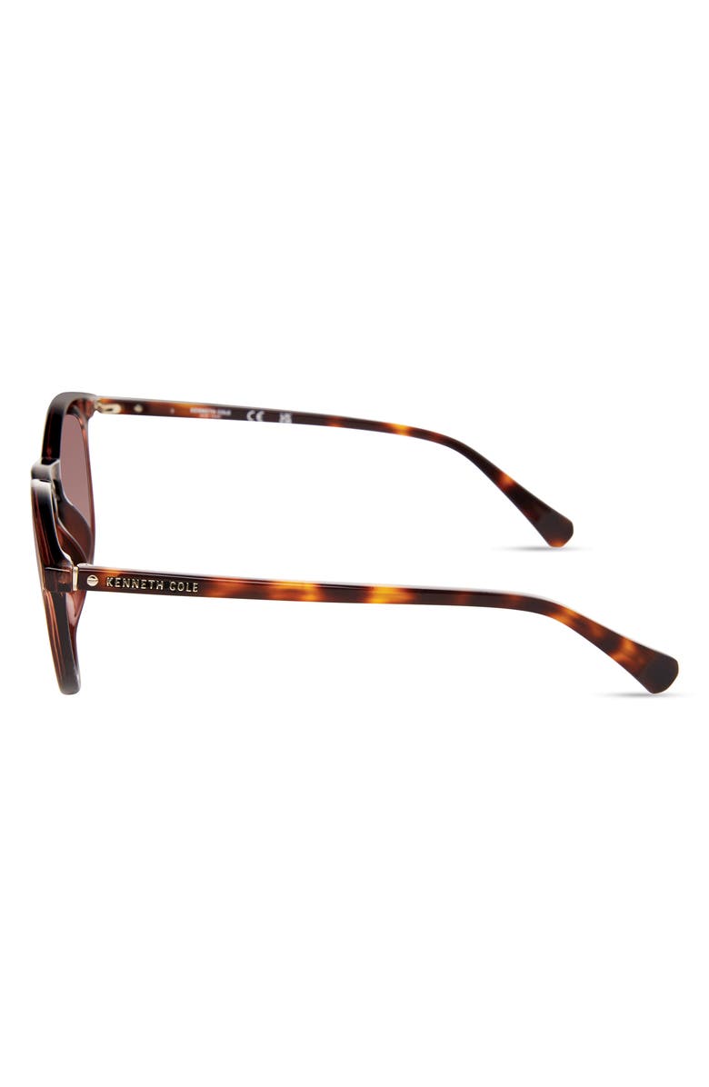 Kenneth Cole 48mm Round Sunglasses, Alternate, color, Shiny Dark Brown / Brown