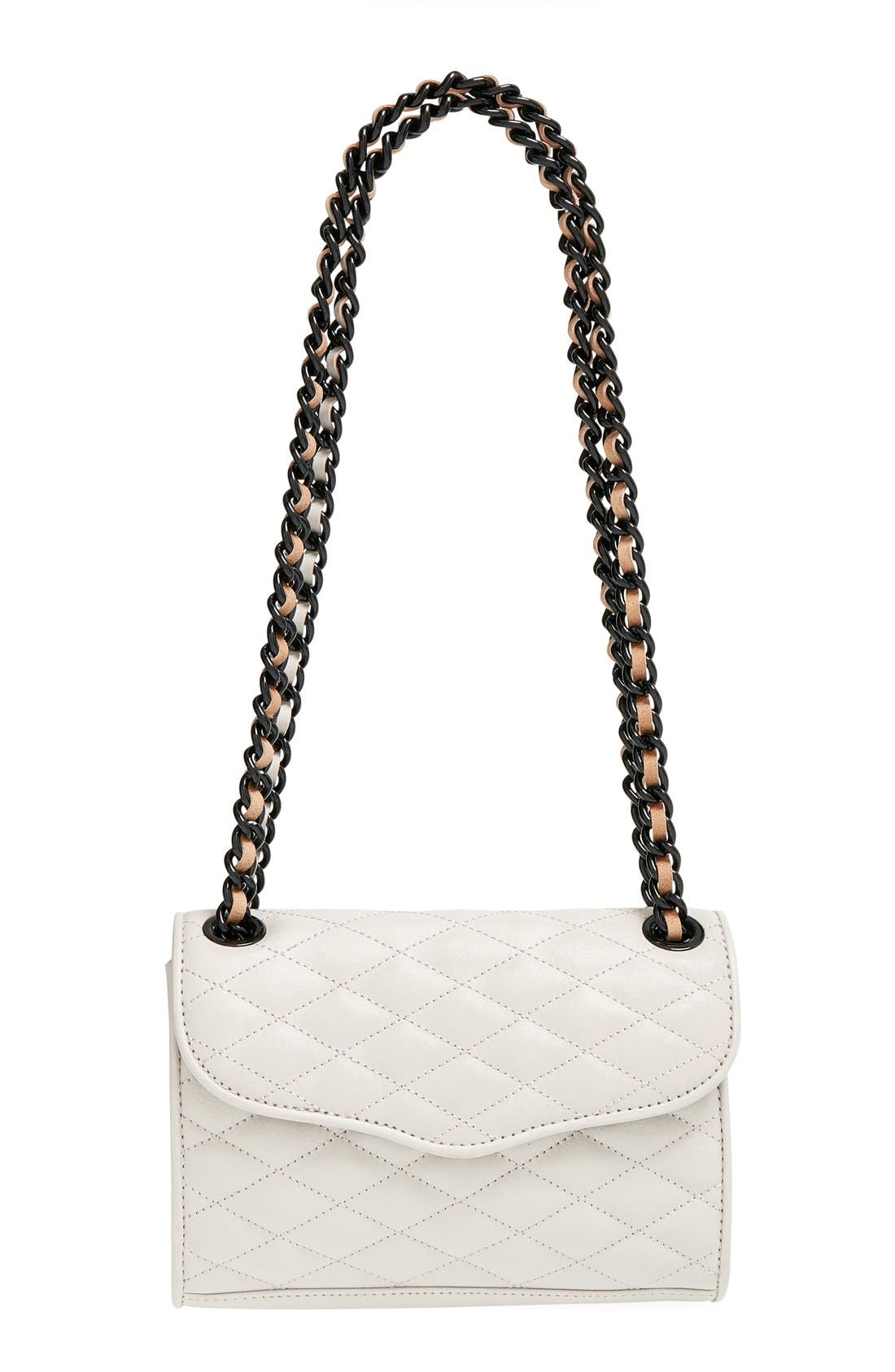 'Quilted Mini Affair' Convertible Crossbody Bag, Main, color, PUTTY/ BLACK