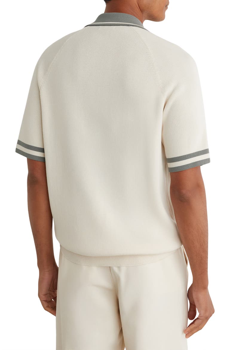 Kenley Zip Front Shirt, Alternate, color, SAGE GREEN/ ECRU