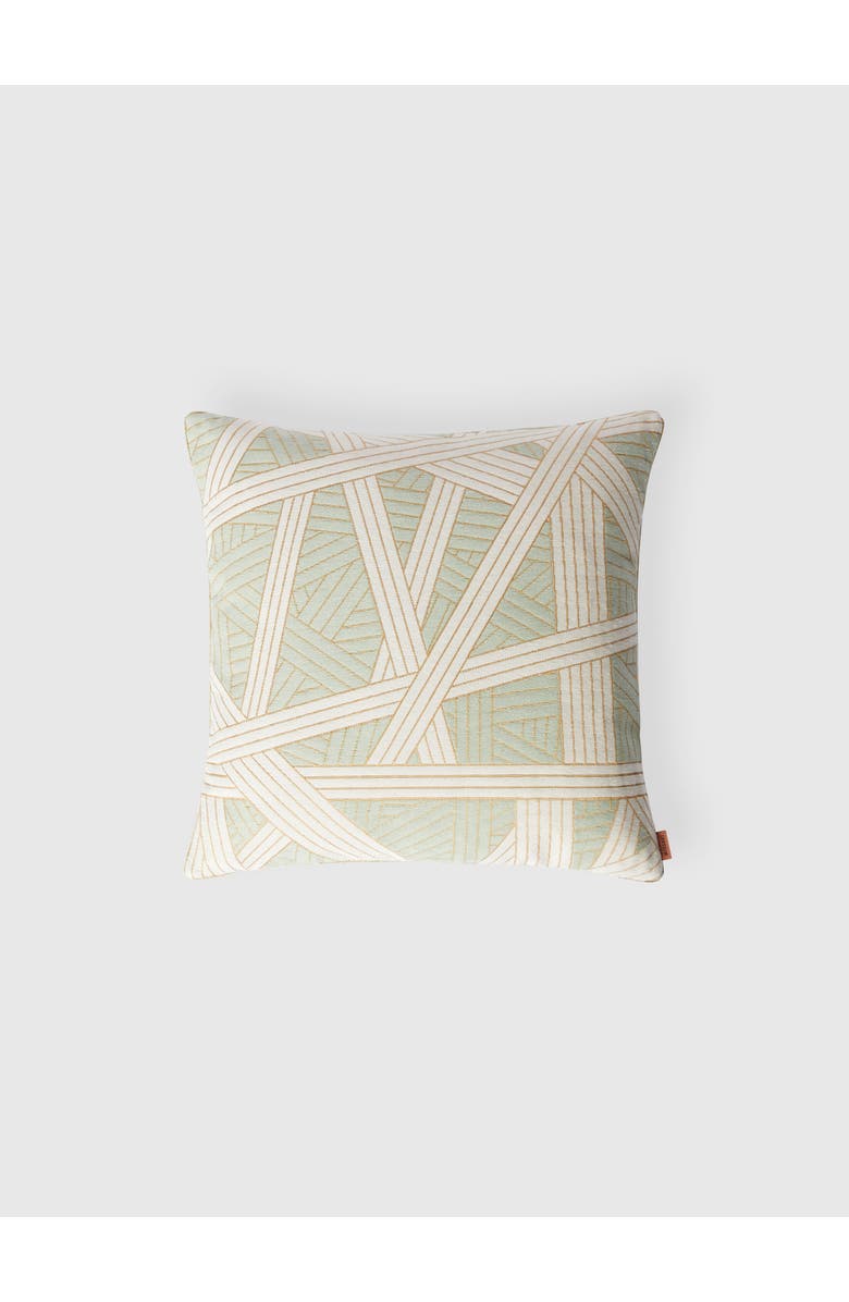 Missoni Home Nastri Cushion 40x40 Cm With Stitching, Main, color, Green