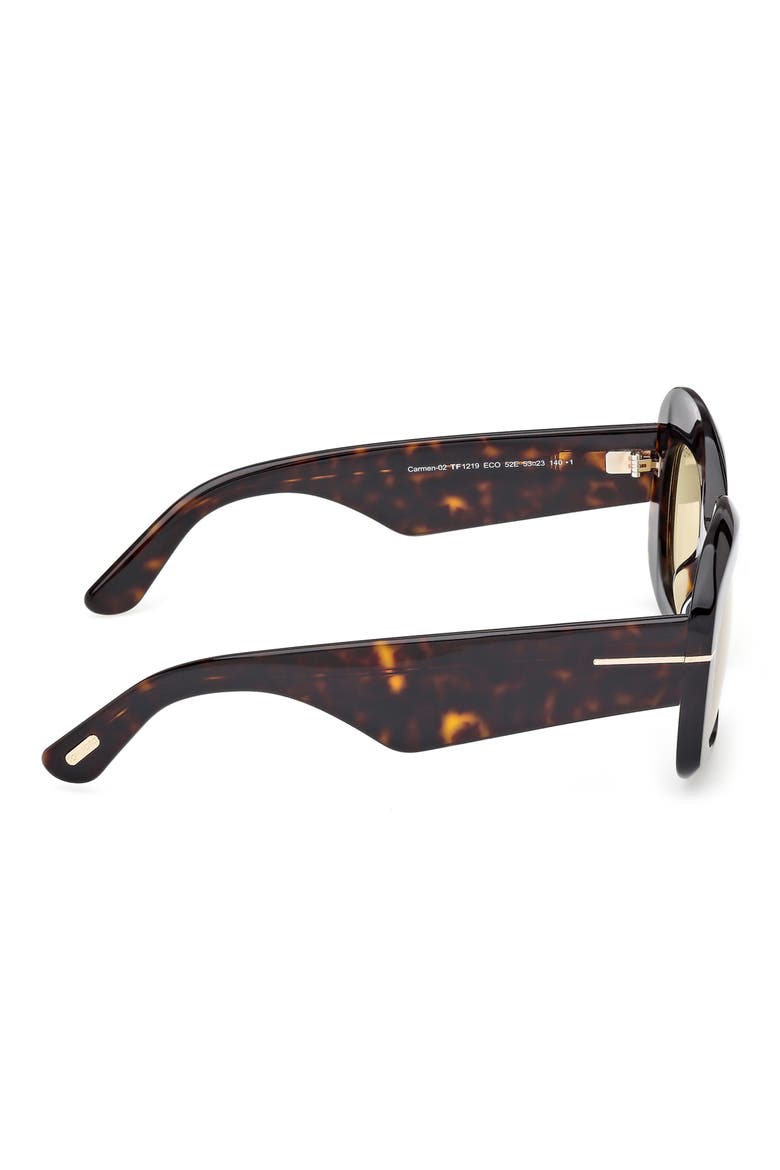 53mm Square Sunglasses, Alternate, color, DARK HAVANA / BROWN