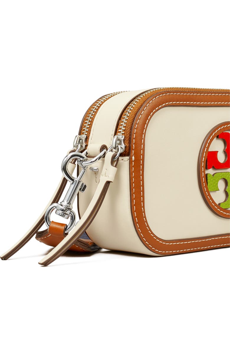 Tory Burch Mini Miller Marquetry Logo Crossbody Bag, Alternate, color,
