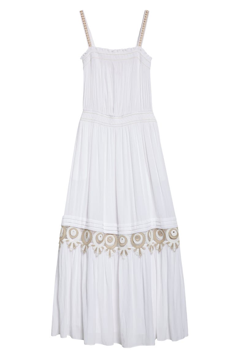 Catalina Smocked Trim Maxi Sundress, Alternate, color, IVORY