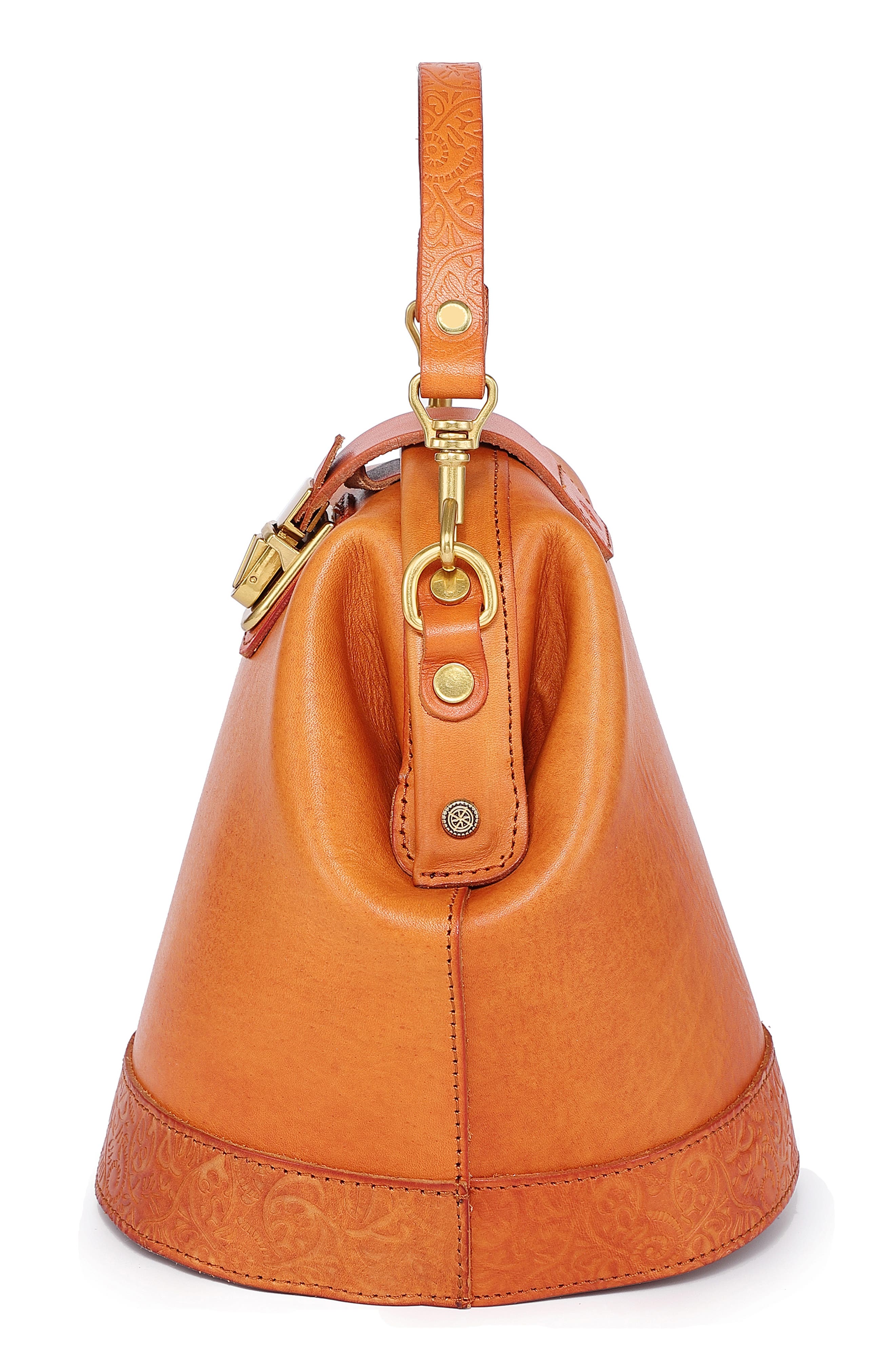 OLD TREND Doctor Bucket Leather Crossbody Bag, Alternate, color, Caramel