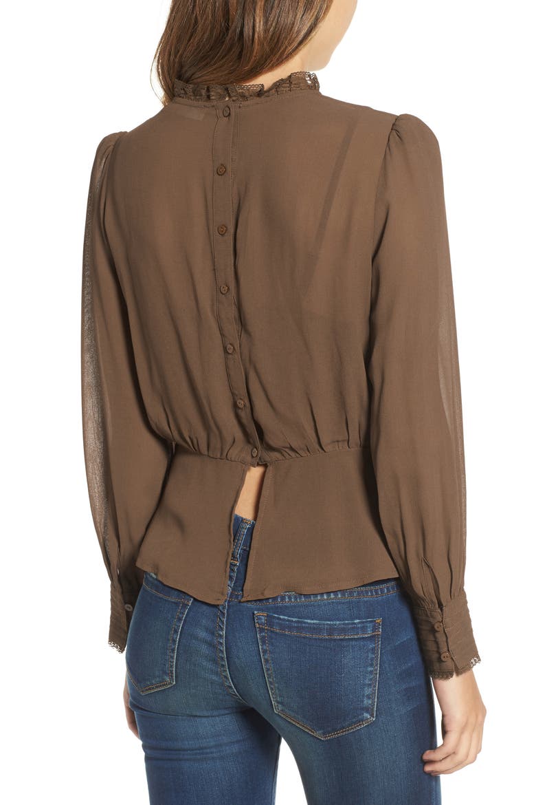 Primrose Top, Alternate, color, OLIVE BROWN
