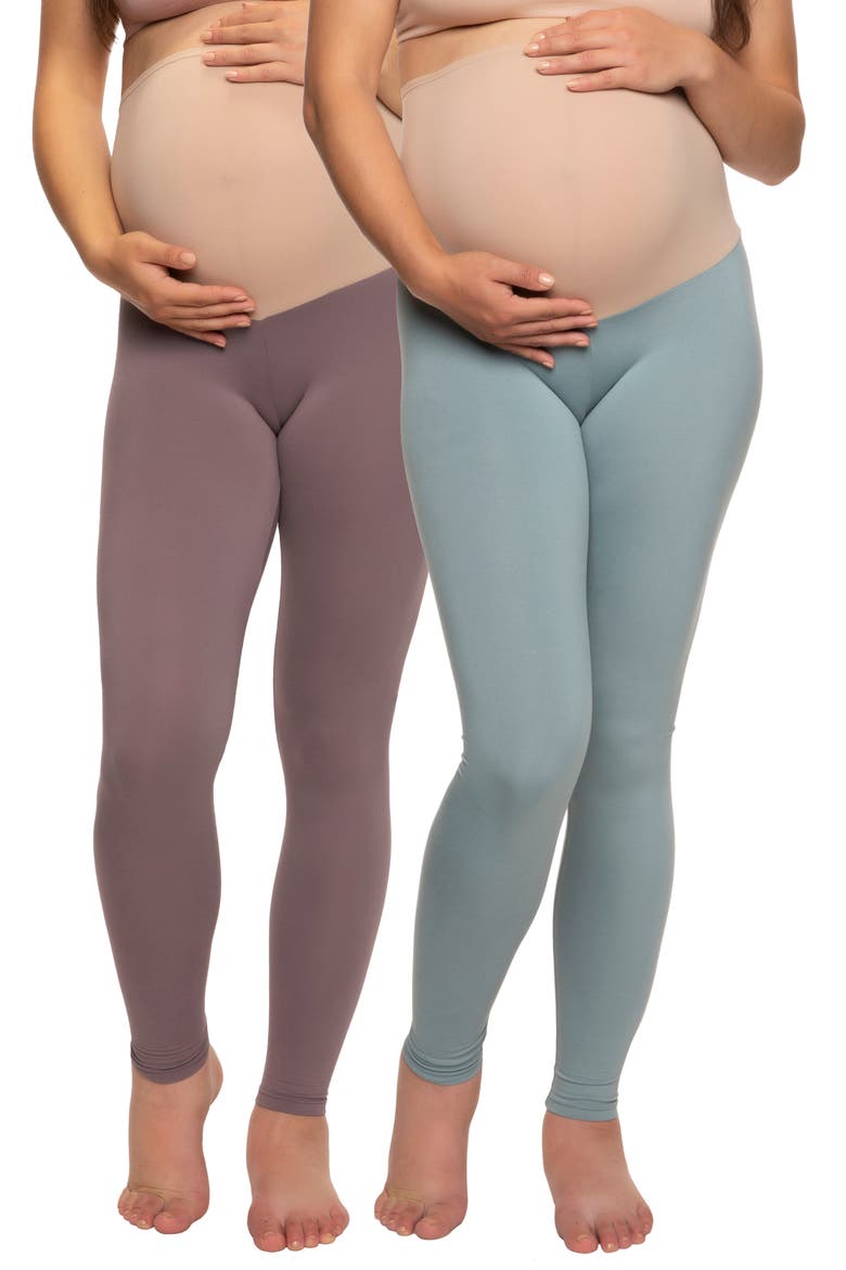 Velvety Soft Maternity Leggings 2 Pack, Alternate, color, SPARROW/ LEAD