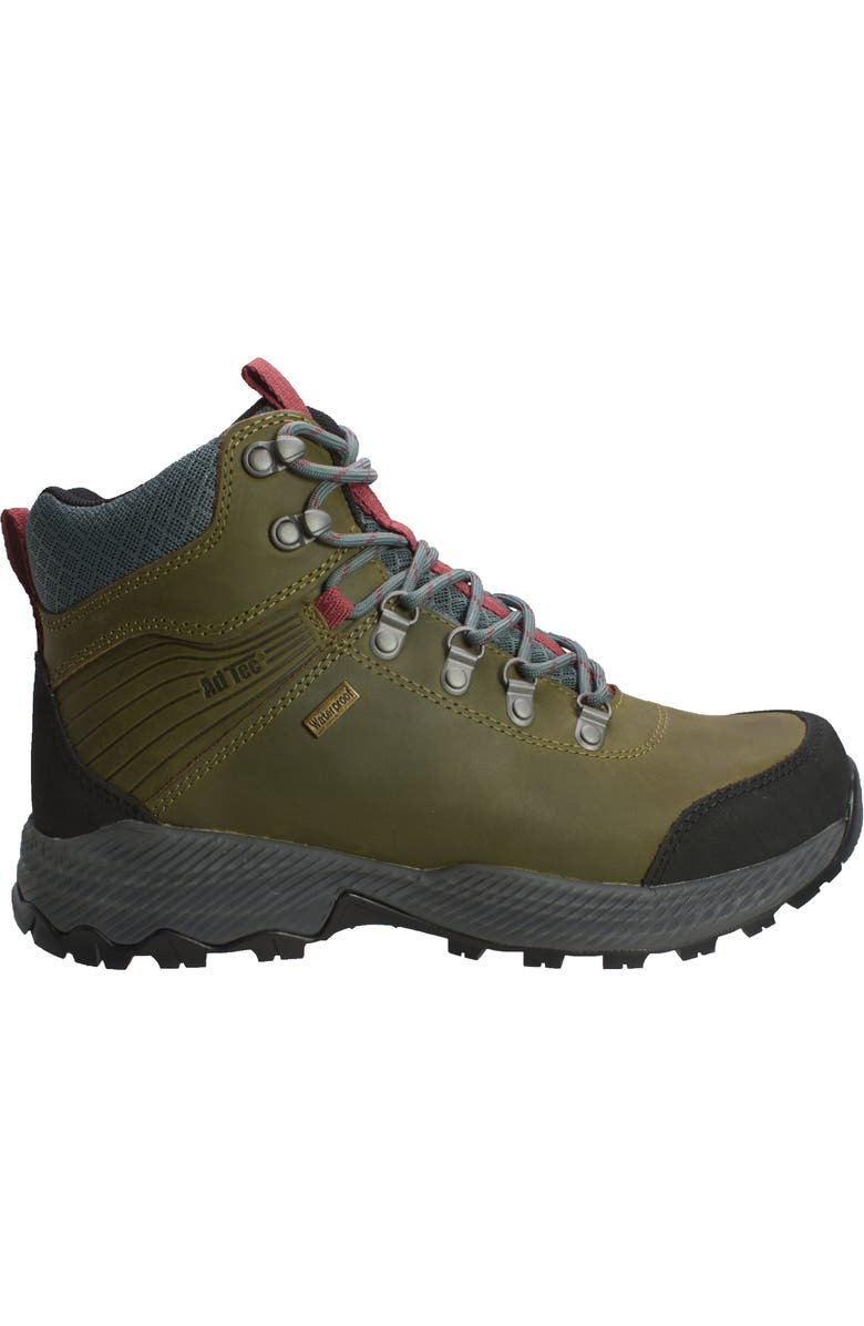 AdTec 6" Leather Waterproof Work Hiker Boots, Alternate, color, Olive