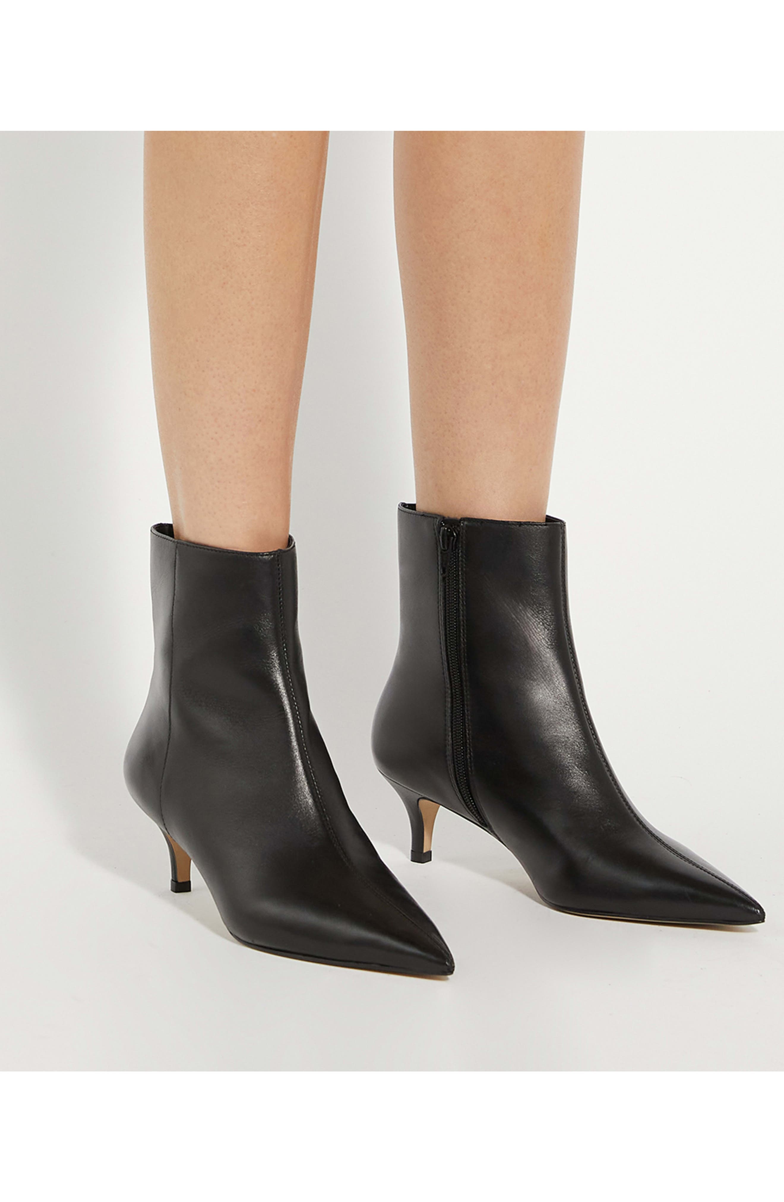 Dune London Offer Pointed Toe Kitten Heel Bootie, Alternate, color, 