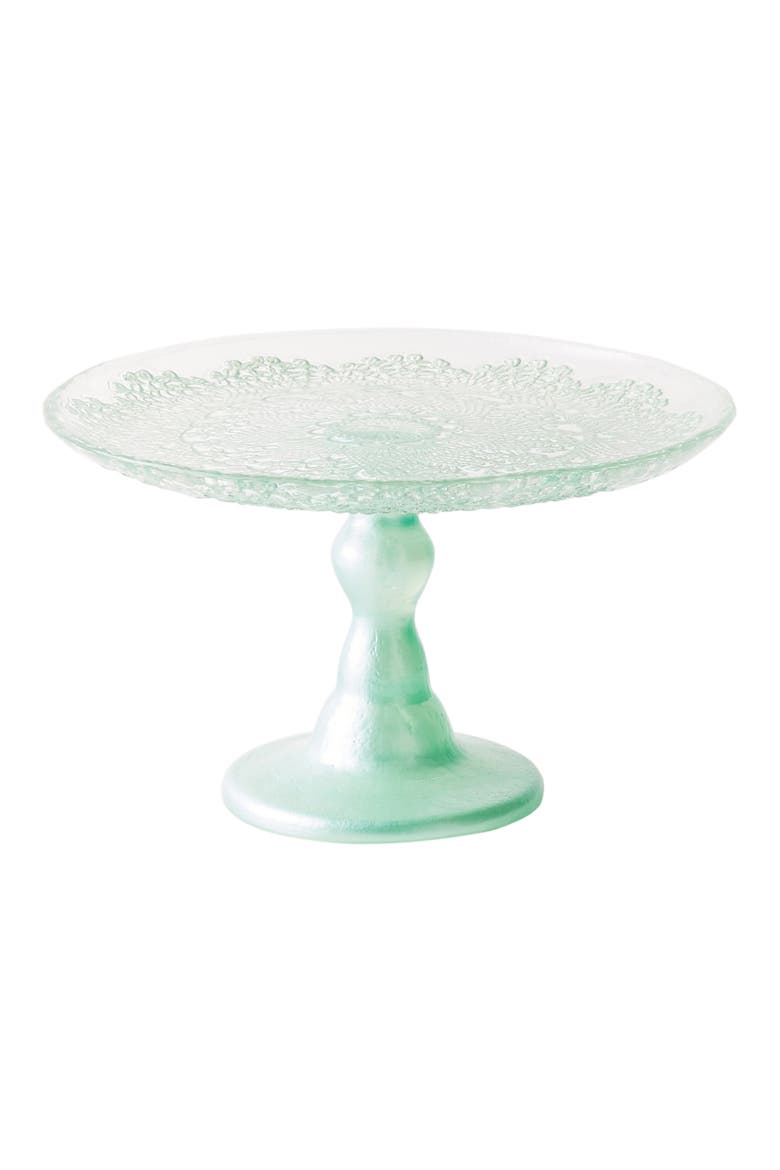 Anthropologie Metallic Lace Cake Stand, Alternate, color, MINT