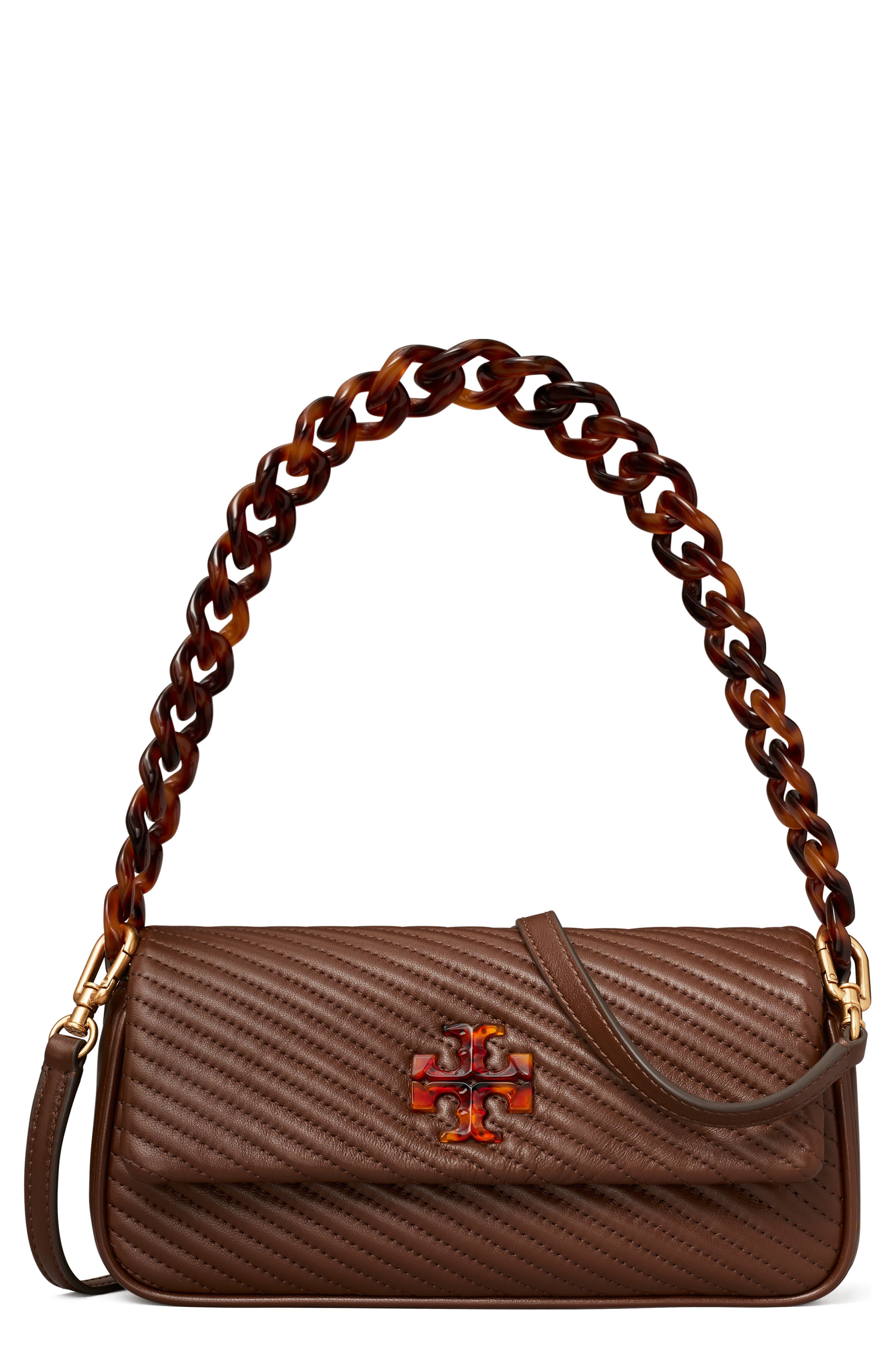 Tory Burch Small Kira Moto Quilted Leather Flap Shoulder Bag, Main, color, 