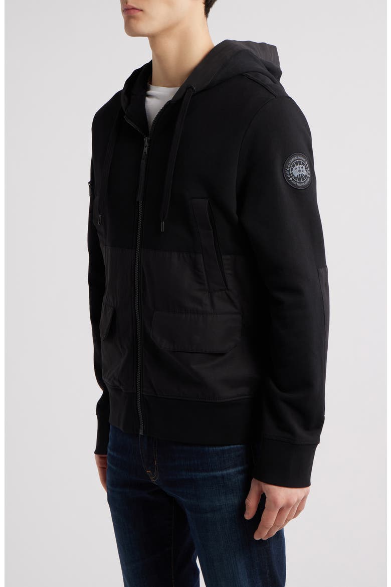 Ferris Organic Cotton Zip Hoodie, Alternate, color, BLACK