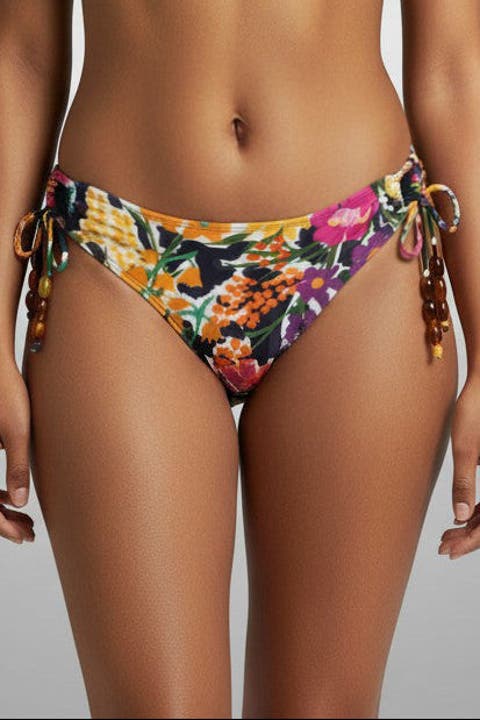 Taryn Beaded Side-Tie Lowrise Hipster Bikini Bottom