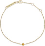 Zoë Chicco 14K Gold Bezel Gemstone Pendant Bracelet