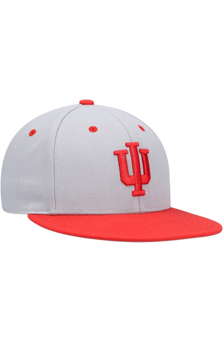 adidas Men's adidas Gray Indiana Hoosiers On-Field Baseball Fitted Hat, Alternate, color, Gray