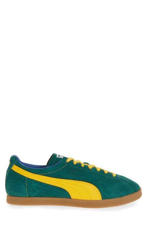 Puma Brasil Sneaker In Dark Myrtle-tangerine