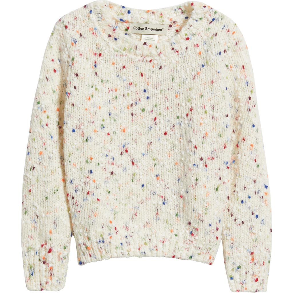 Cotton Emporium Kids' Crewneck Sweater In Neutral
