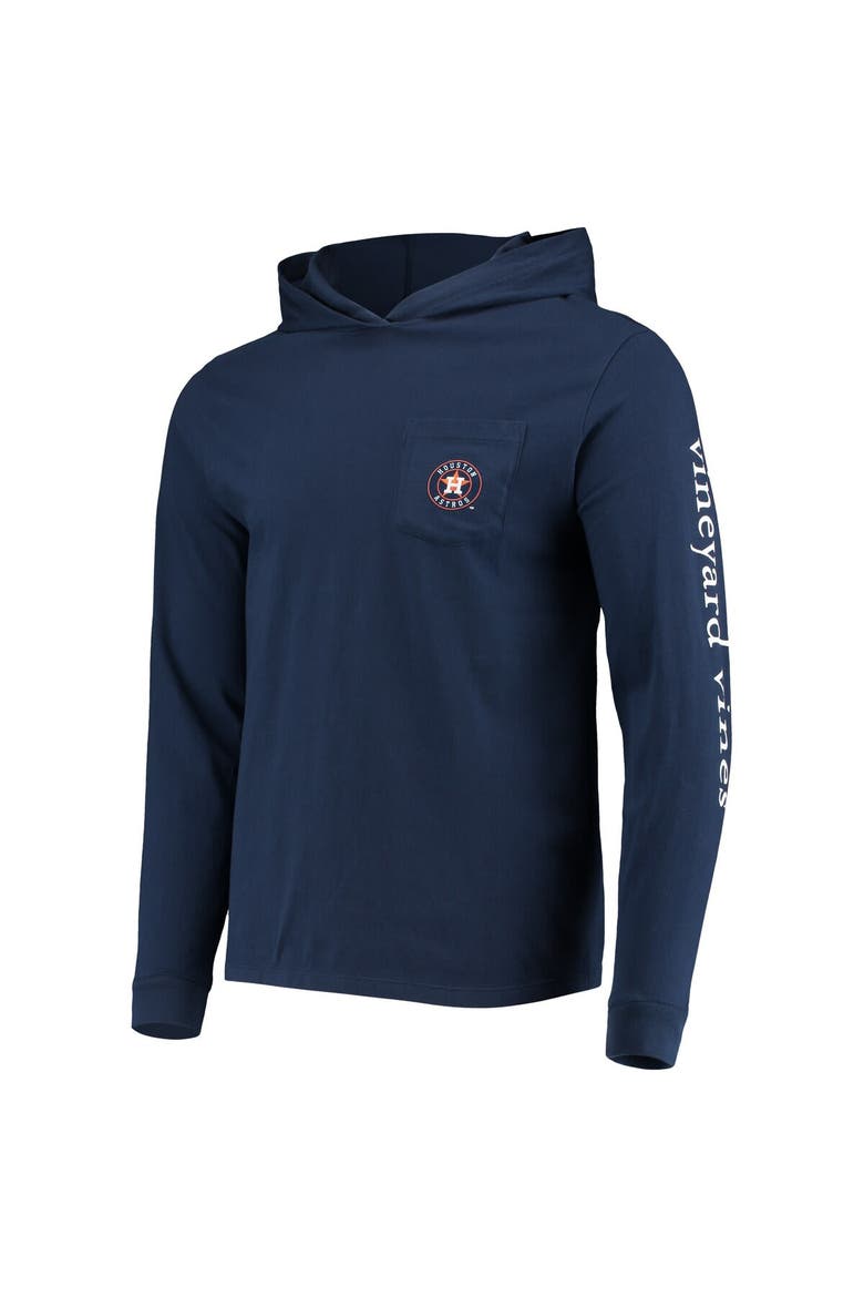 Men's Vineyard Vines Navy Houston Astros Long Sleeve Hoodie T-Shirt, Alternate, color, Navy