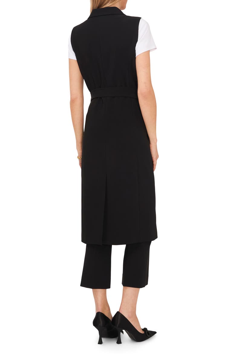 Belted Long Vest, Alternate, color, RICH BLACK