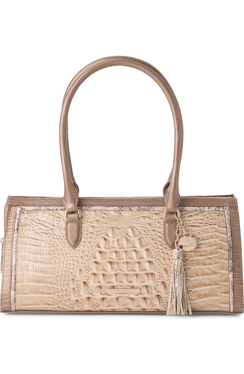 Brahmin Sophia Embossed Leather Satchel, Main, color, Multi